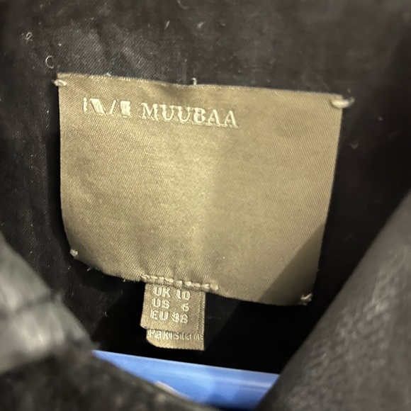 Muubba real leather coat with fur - Picture 3 of 6